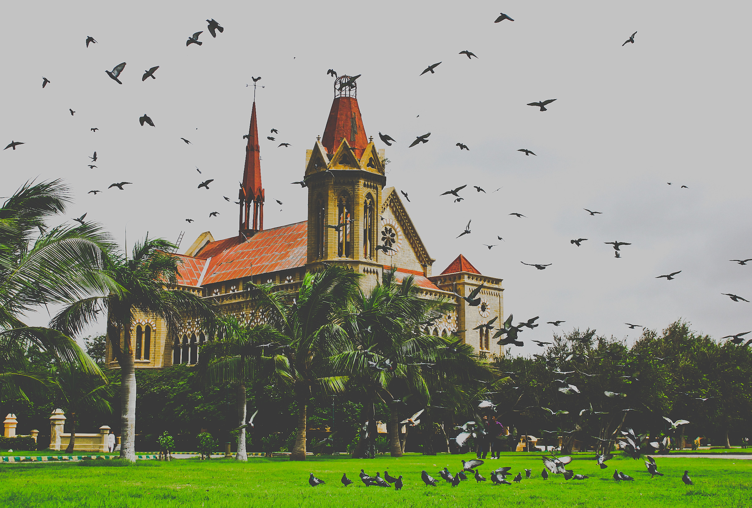 Frere Hall Victorian building in Karachi, Pakistan